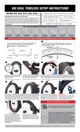 Big Deal Tubeless Setup Instructions