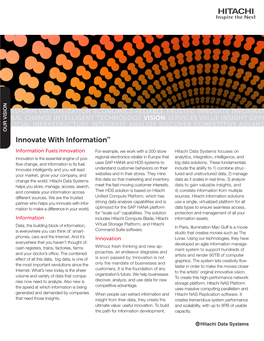 Hitachi Data Systems Vision Sheet