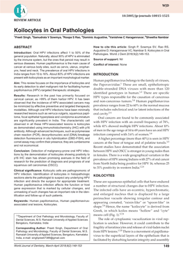 Koilocytes in Oral Pathologies REVIEW ARTICLE