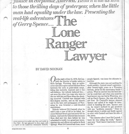 The Lone Ranger Lawyer