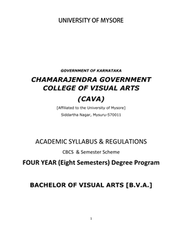 ACADEMIC SYLLABUS & REGULATIONS FOUR YEAR (Eight