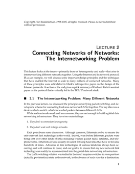 The Internetworking Problem