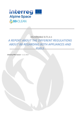 A Report About the Different Regulations About Bb Regarding Both Appliances and Fuels