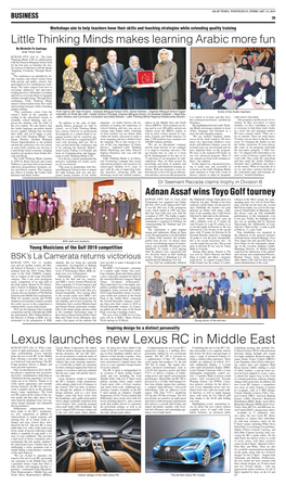 Lexus Launches New Lexus RC in Middle East KUWAIT CITY, Feb 12: with a Dedi- Toyota Motor Corporation