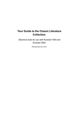 Classic Literature Guide