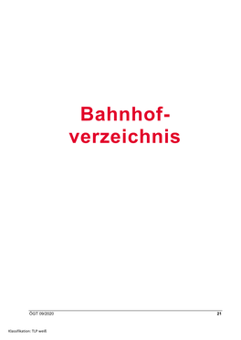 Bahnhof- Verzeichnis