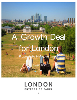 A Growth Deal for London | Proposals to HM Government