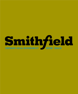 Smithfield Foods 2007 Corporate Social Responsibility Report