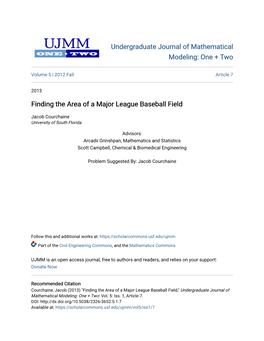 Finding the Area of a Major League Baseball Field