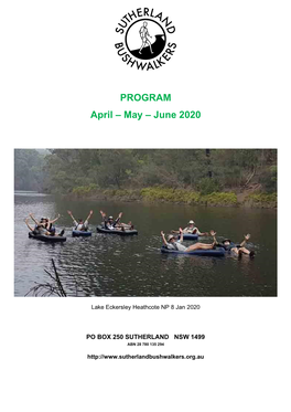PROGRAM April – May – June 2020