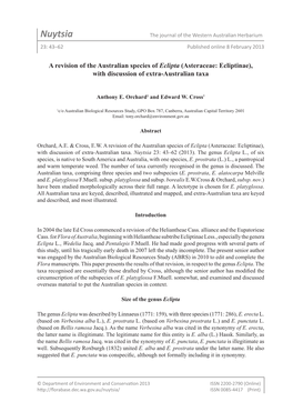 Nuytsia the Journal of the Western Australian Herbarium 23: 43–62 Published Online 8 February 2013