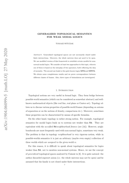 Arxiv:1904.06099V5 [Math.LO]