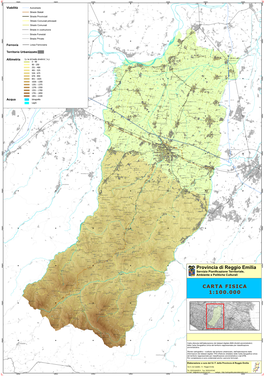 Provincia Di Reggio Emilia CARTA FISICA 1:100.000