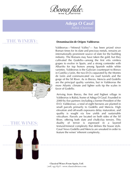 Adega O Casal the WINERY