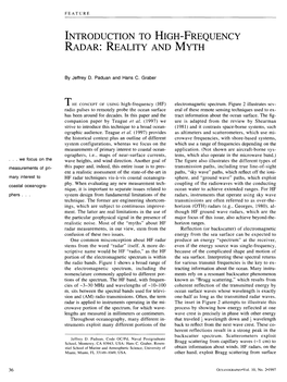 Introduction to High-Frequency Radar: Reality and Myti-I