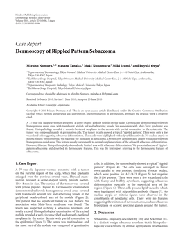 Dermoscopy of Rippled Pattern Sebaceoma