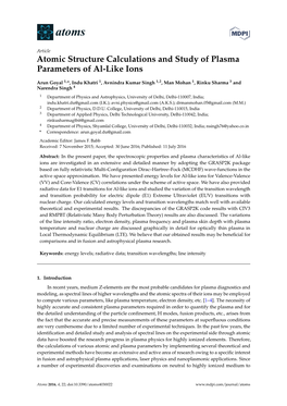 Atomic Structure Calculations and Study of Plasma Parameters of Al-Like Ions