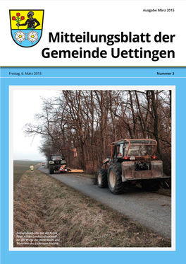 Mitteilungsblatt Der Gemeinde Uettingen
