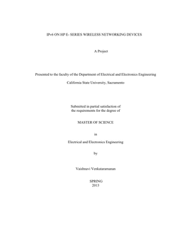 Ipv6 on HP E- SERIES WIRELESS NETWORKING DEVICES