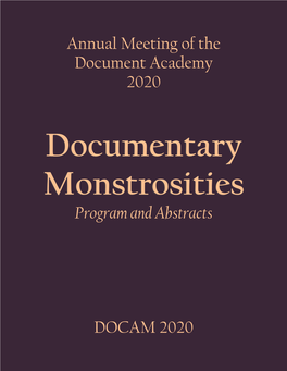 DOCAM 2020 Program & Abstracts