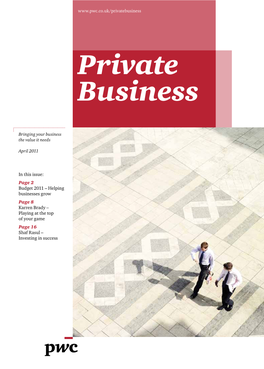 Private Business, April 2011 Issue