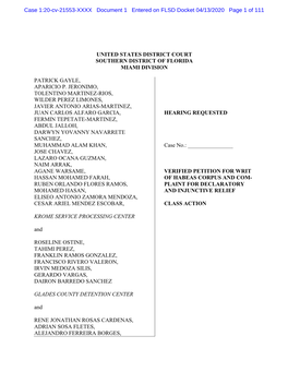 Case 1:20-Cv-21553-XXXX Document 1 Entered on FLSD Docket 04/13/2020 Page 1 of 111