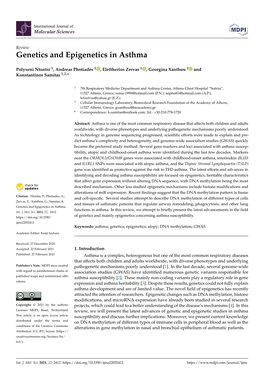 Genetics and Epigenetics in Asthma