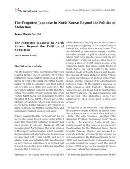 The Forgotten Japanese in North Korea: Beyond the Politics of Abduction
