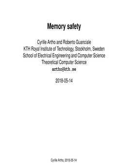 Memory Safety