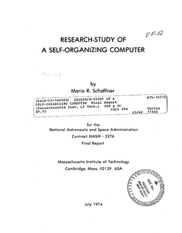 Research-Study of a Self-Organizing Computer