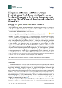 Comparison of Skeletal and Dental Changes Obtained from a Tooth