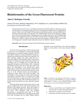 Bioinformatics of the Green Fluorescent Proteins