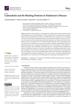 Calmodulin and Its Binding Proteins in Parkinson's Disease