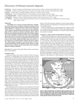 Discovery of Minoan Tsunami Deposits