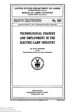 Technological Changes and Employment in the Electric-Lamp Industry