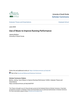 Use of Music to Improve Running Performance