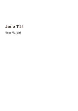 Juno T41 User Manual