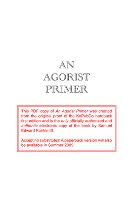 An Agorist Primer