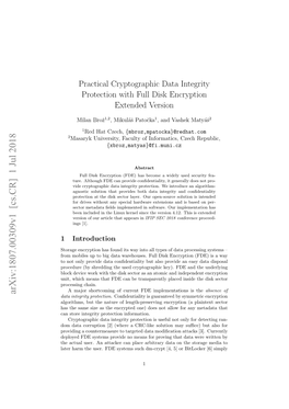 Practical Cryptographic Data Integrity Protection with Full Disk Encryption Extended Version