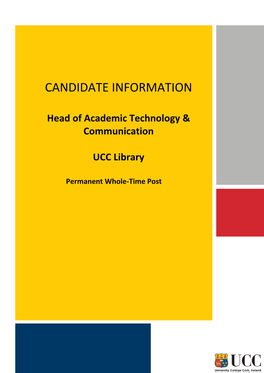 Head of Academic Technology & Communication UCC Library