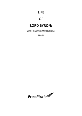 Life of Lord Byron