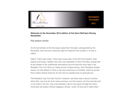 November 2015 Edition of the Donn Mcclean Racing Newsletter