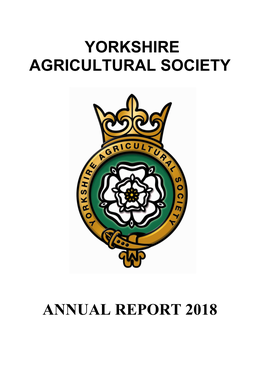Yorkshire Agricultural Society Annual Report 2018