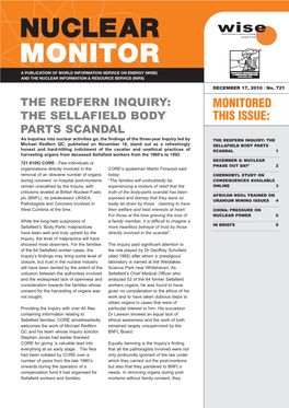 The Redfern Inquiry: the Sellafield Body Parts