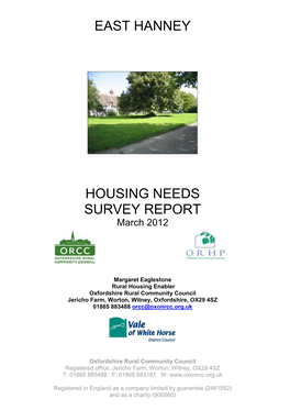 East Hanney Housing Needs Survey Report (March 2012) 3