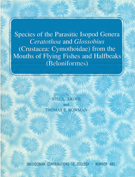 Species of the Parasitic Isopod Genera Ceratothoa and Glossobius (Crustacea: Cymothoidae) from the Mouths of Flying Fishes and Halfbeaks (Beloniformes)