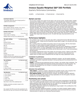 Invesco Equally-Weighted S&P 500 Portfolio