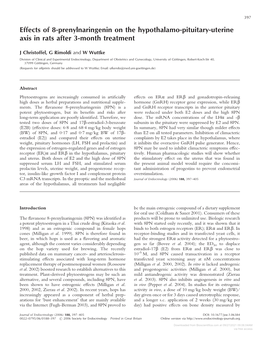 Effects of 8-Prenylnaringenin on the Hypothalamo-Pituitary-Uterine Axis in Rats After 3-Month Treatment