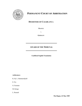 Permanent Court of Arbitration