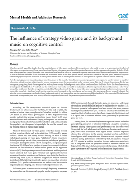 The Influence of Strategy Video Game and Its Background Music On